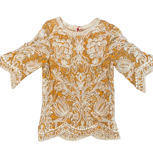 Solitaire Embroidered Blouse Boho Size Medium NWOT